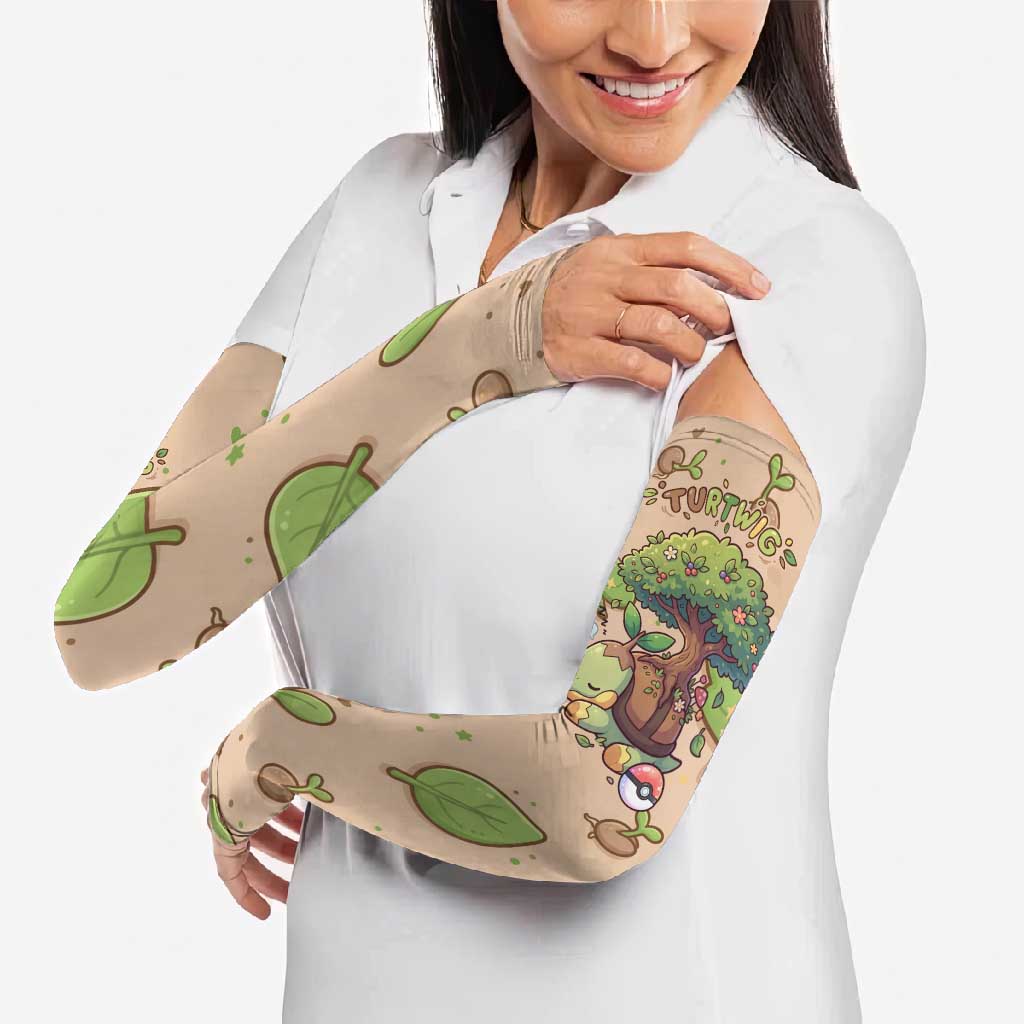 Turtwig Arm Sleeves Whimsical Forest Sprout Art
