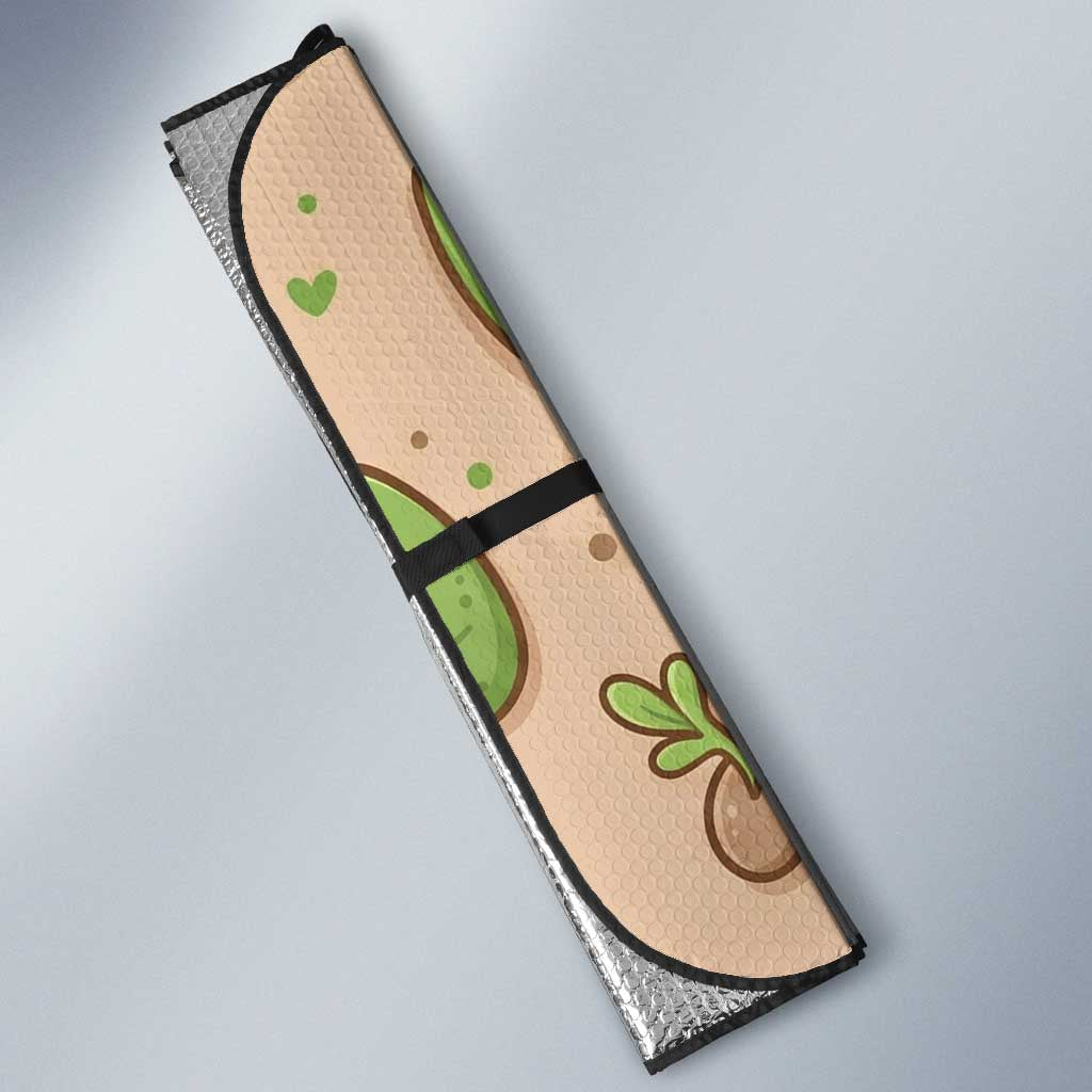 Turtwig Auto Sun Shade Whimsical Forest Sprout Art