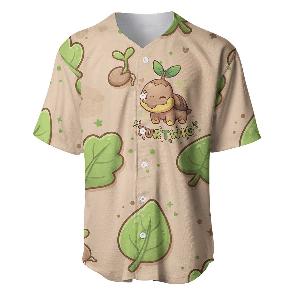 Turtwig Baseball Jersey Whimsical Forest Sprout Art