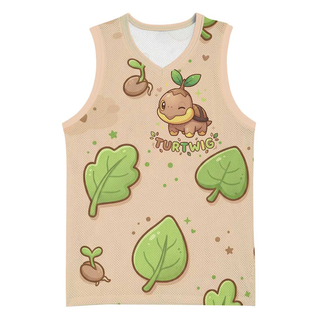 Turtwig Basketball Jersey Whimsical Forest Sprout Art