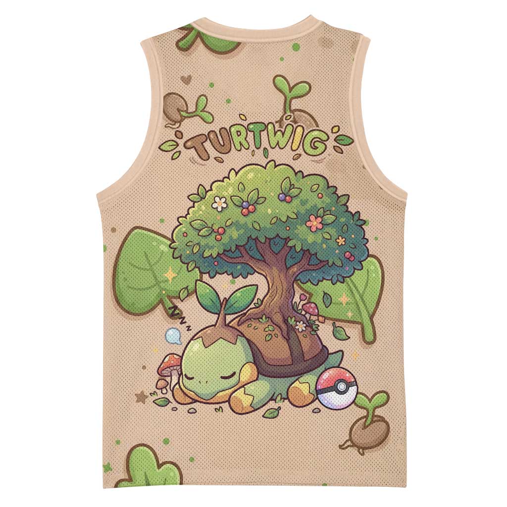 Turtwig Basketball Jersey Whimsical Forest Sprout Art