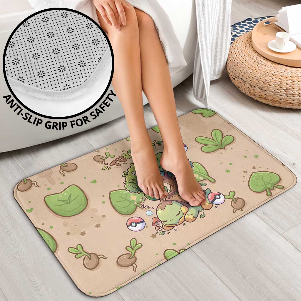Turtwig Bathroom Set Whimsical Forest Sprout Art