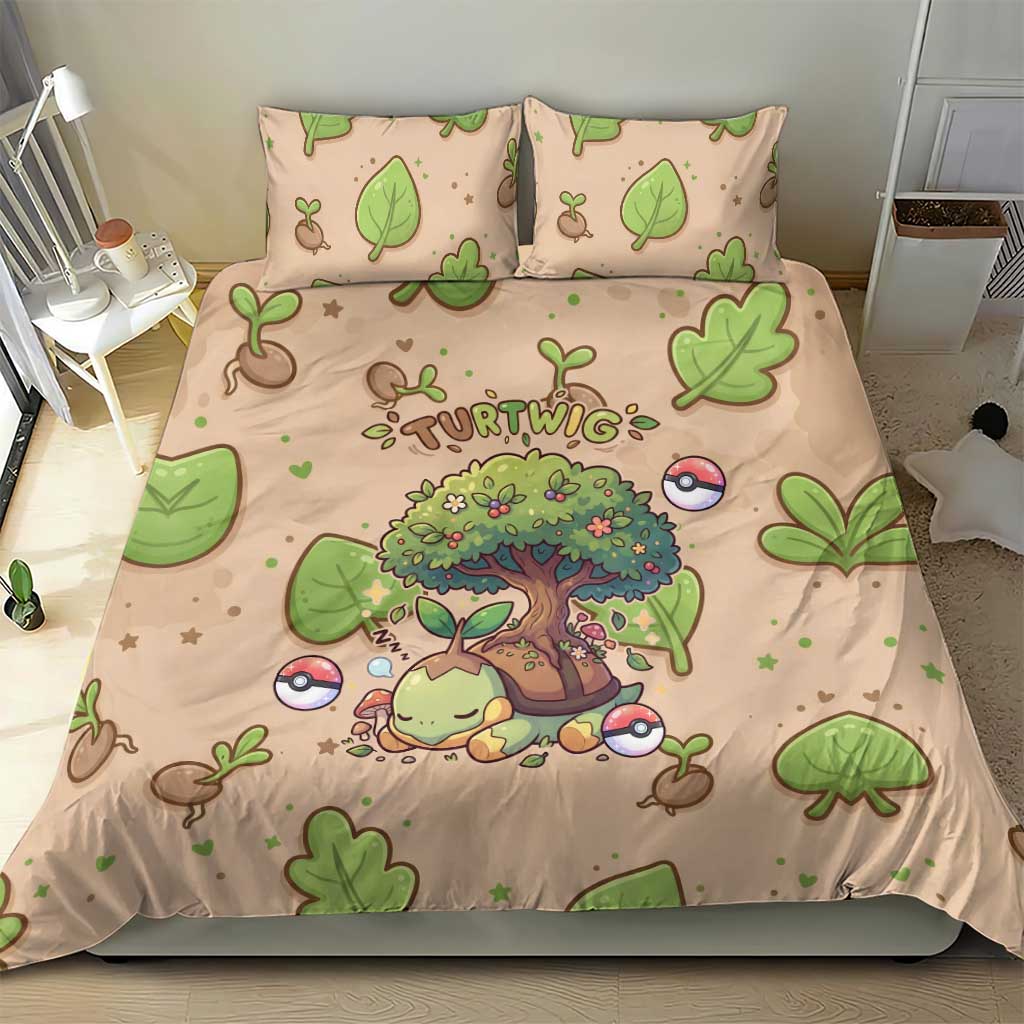 Turtwig Bedding Set Whimsical Forest Sprout Art