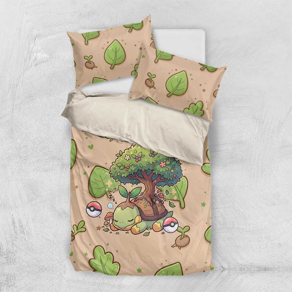 Turtwig Bedding Set Whimsical Forest Sprout Art