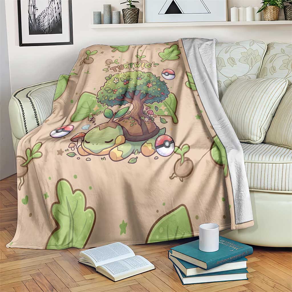 Turtwig Blanket Whimsical Forest Sprout Art
