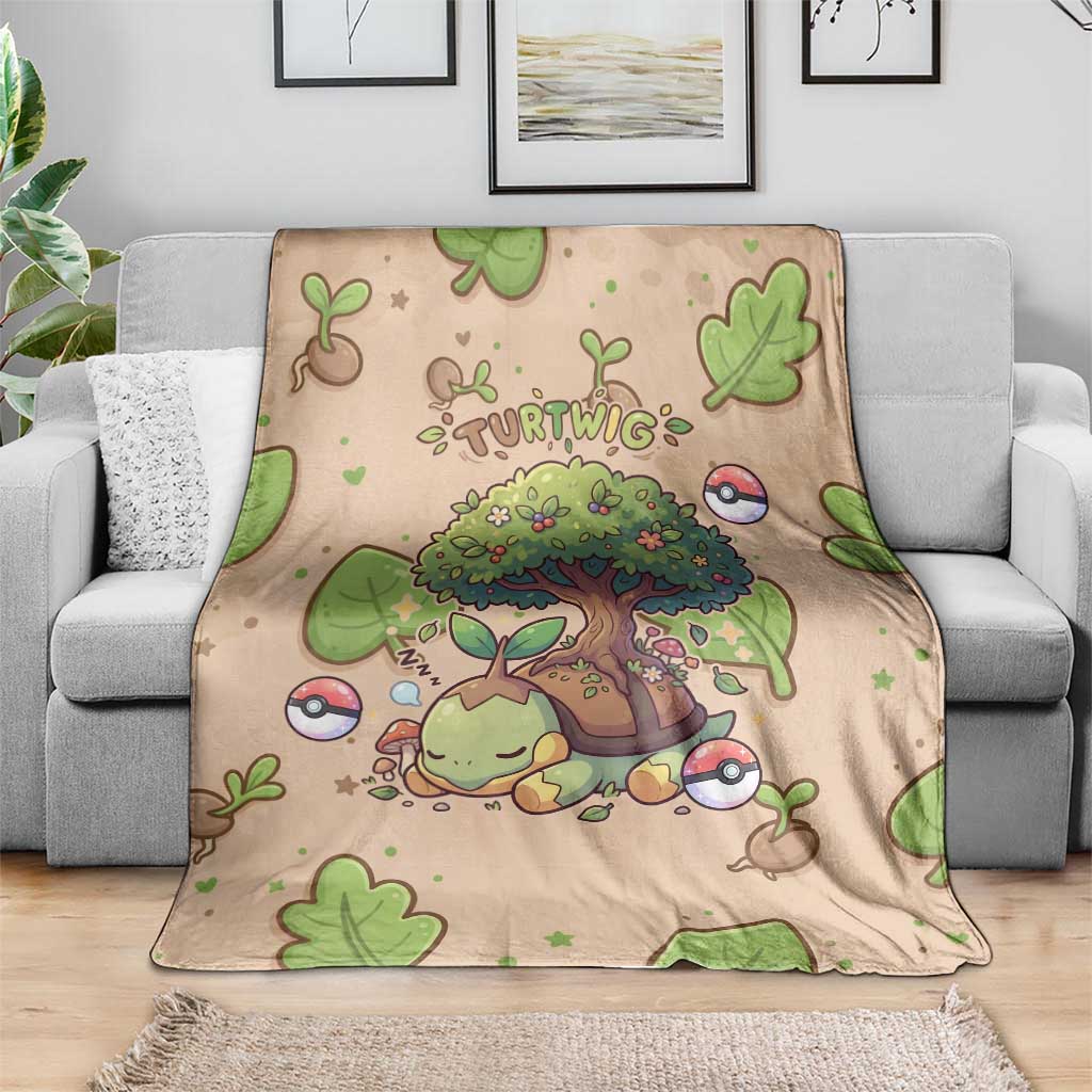 Turtwig Blanket Whimsical Forest Sprout Art