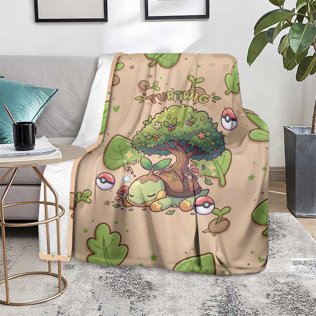 Turtwig Blanket Whimsical Forest Sprout Art