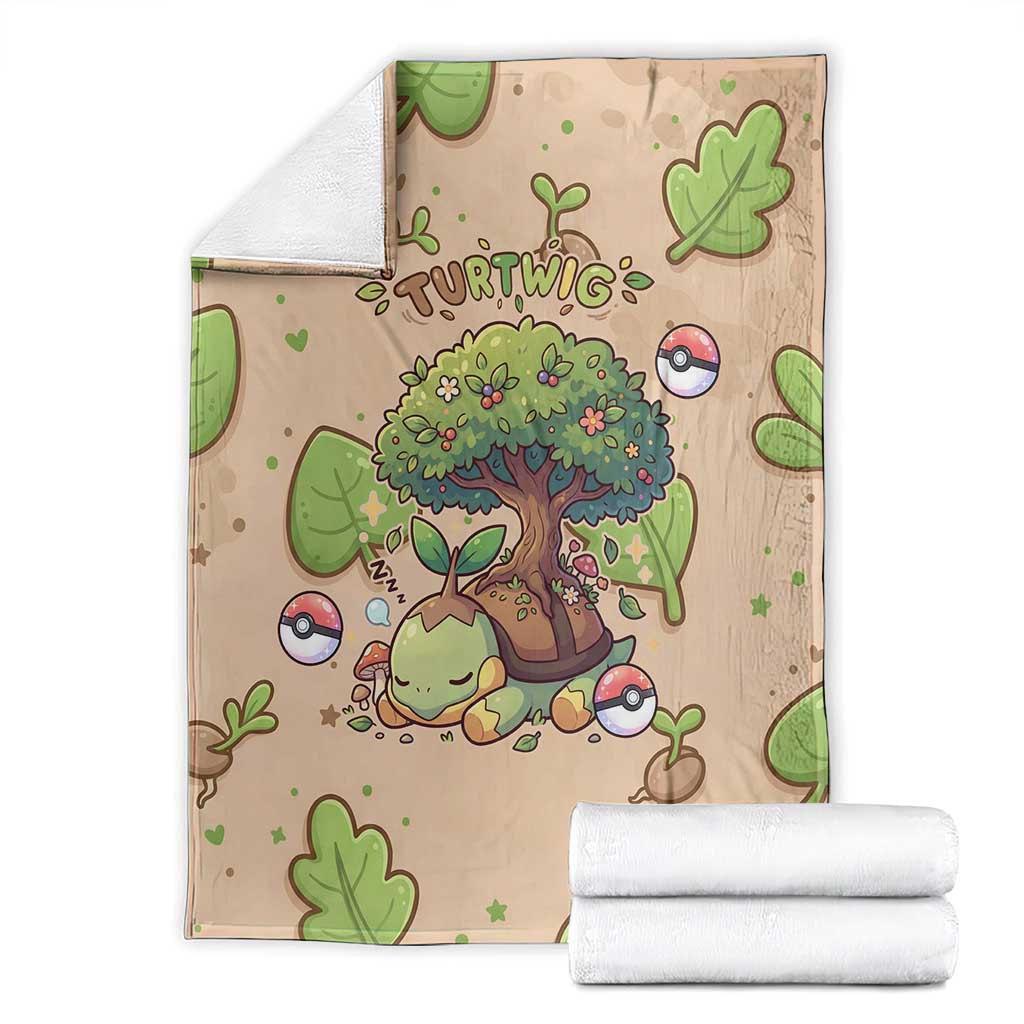 Turtwig Blanket Whimsical Forest Sprout Art