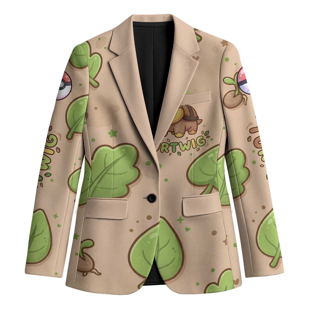 Turtwig Blazer Whimsical Forest Sprout Art