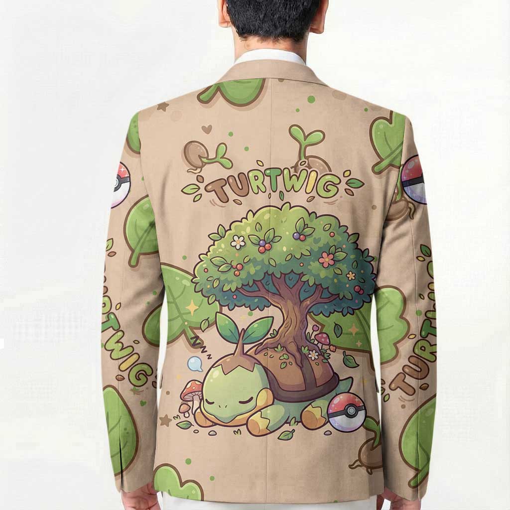 Turtwig Blazer Whimsical Forest Sprout Art