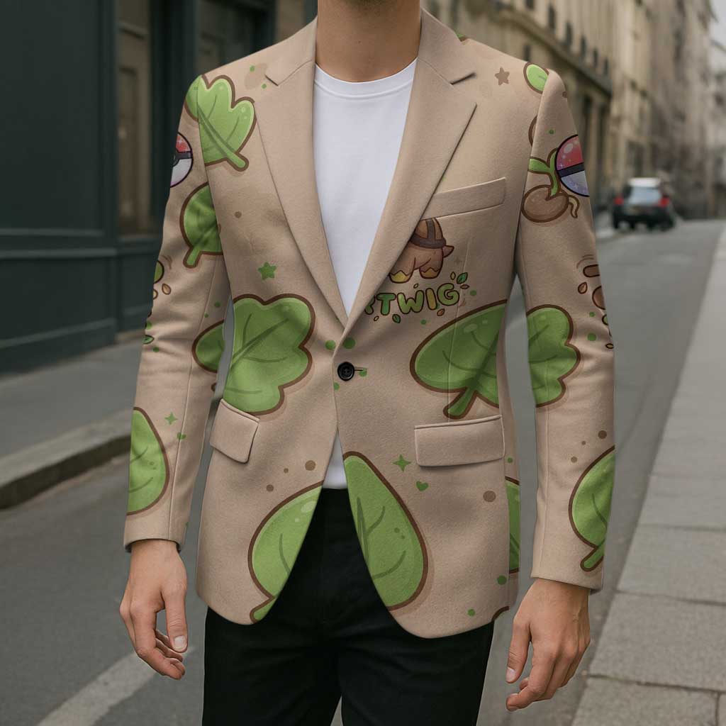 Turtwig Blazer Whimsical Forest Sprout Art