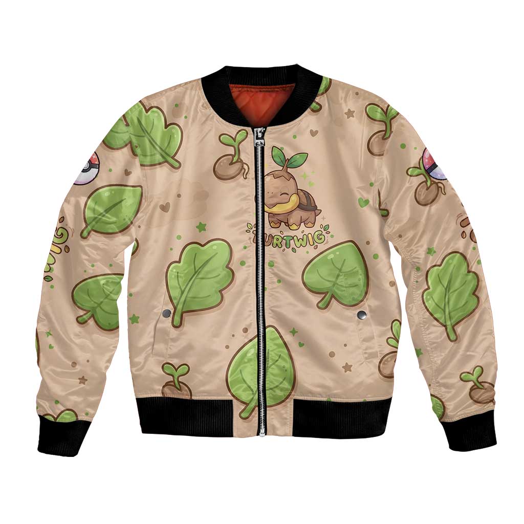 Turtwig Bomber Jacket Whimsical Forest Sprout Art