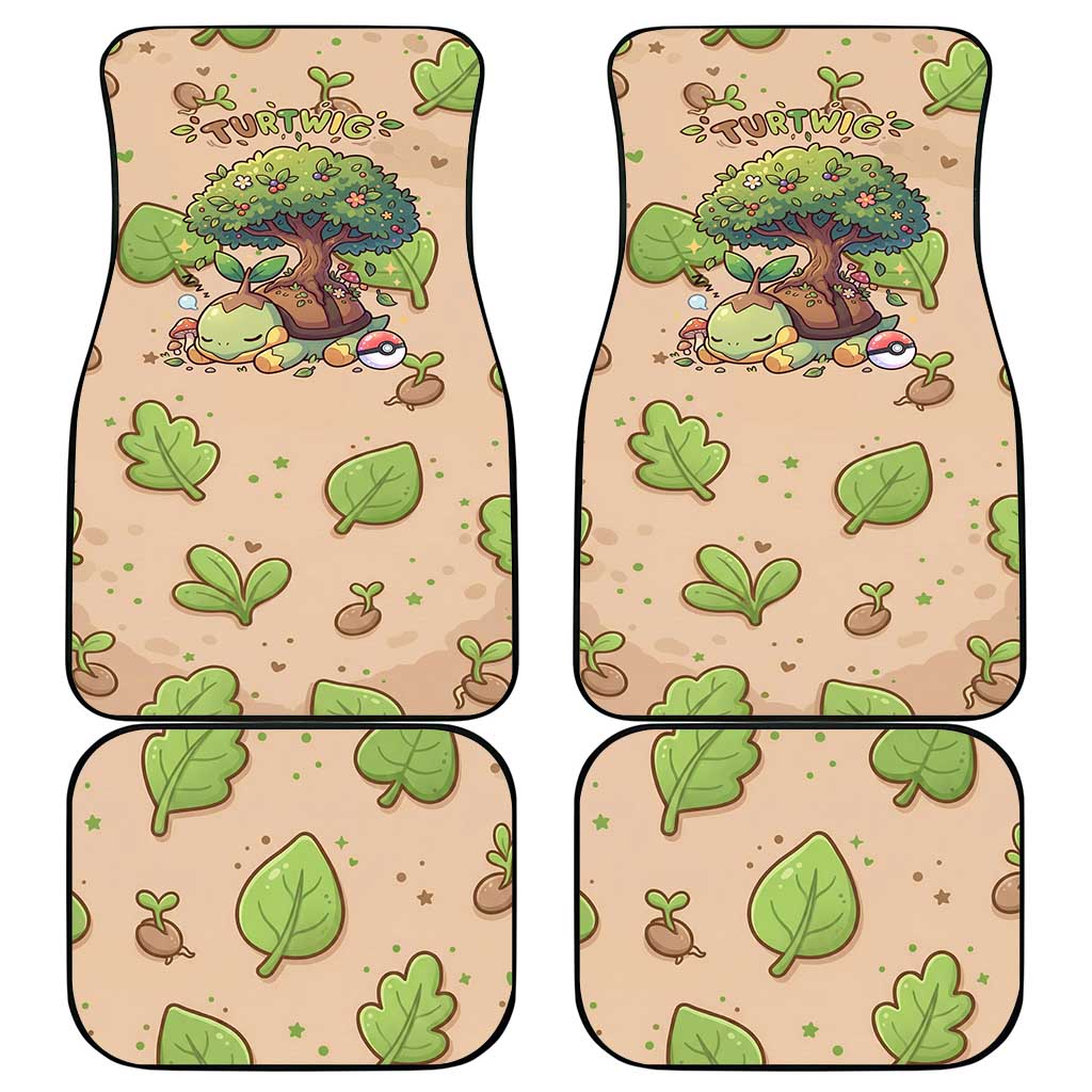 Turtwig Car Mats Whimsical Forest Sprout Art