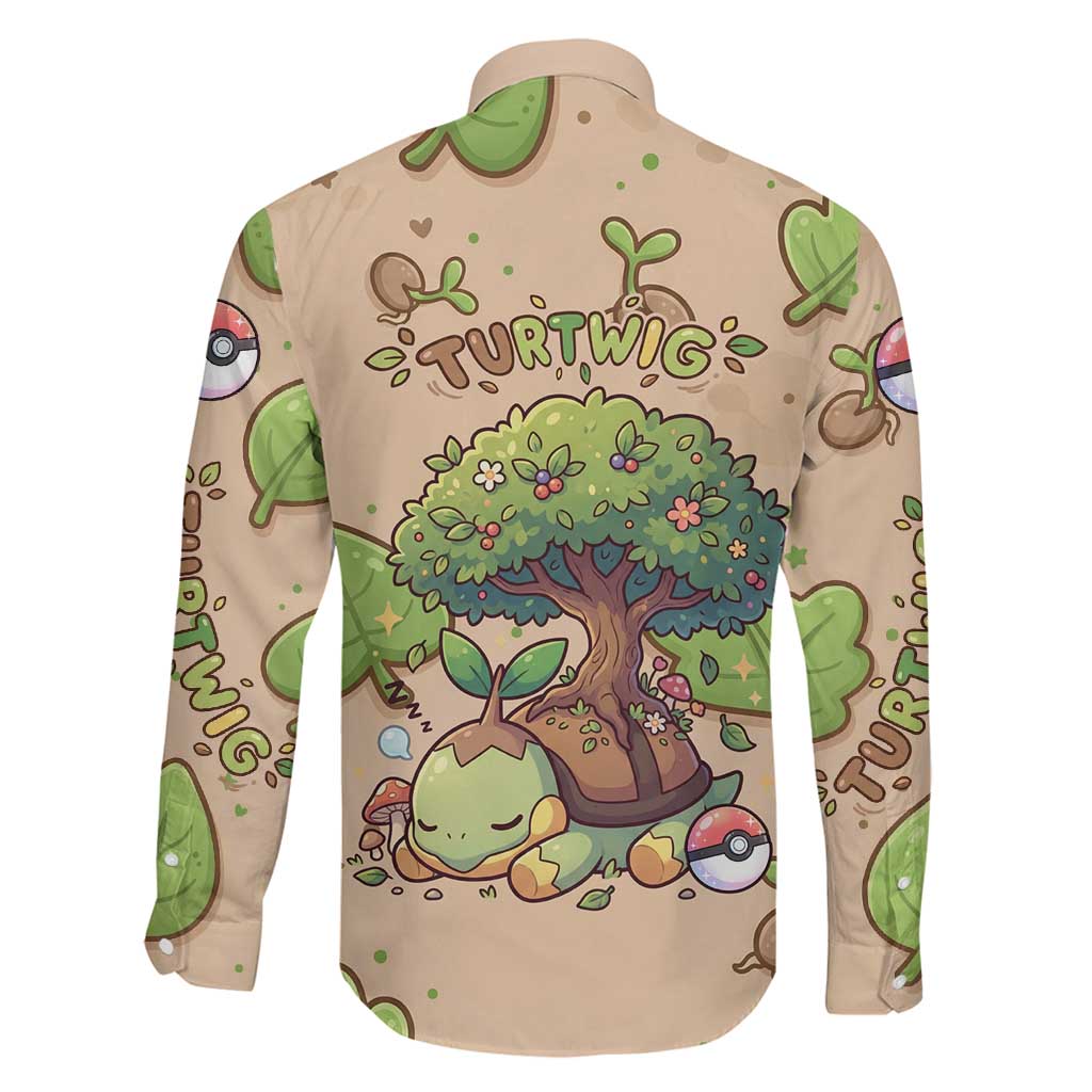 Turtwig Family Matching Mermaid Dress and Hawaiian Shirt Whimsical Forest Sprout Art