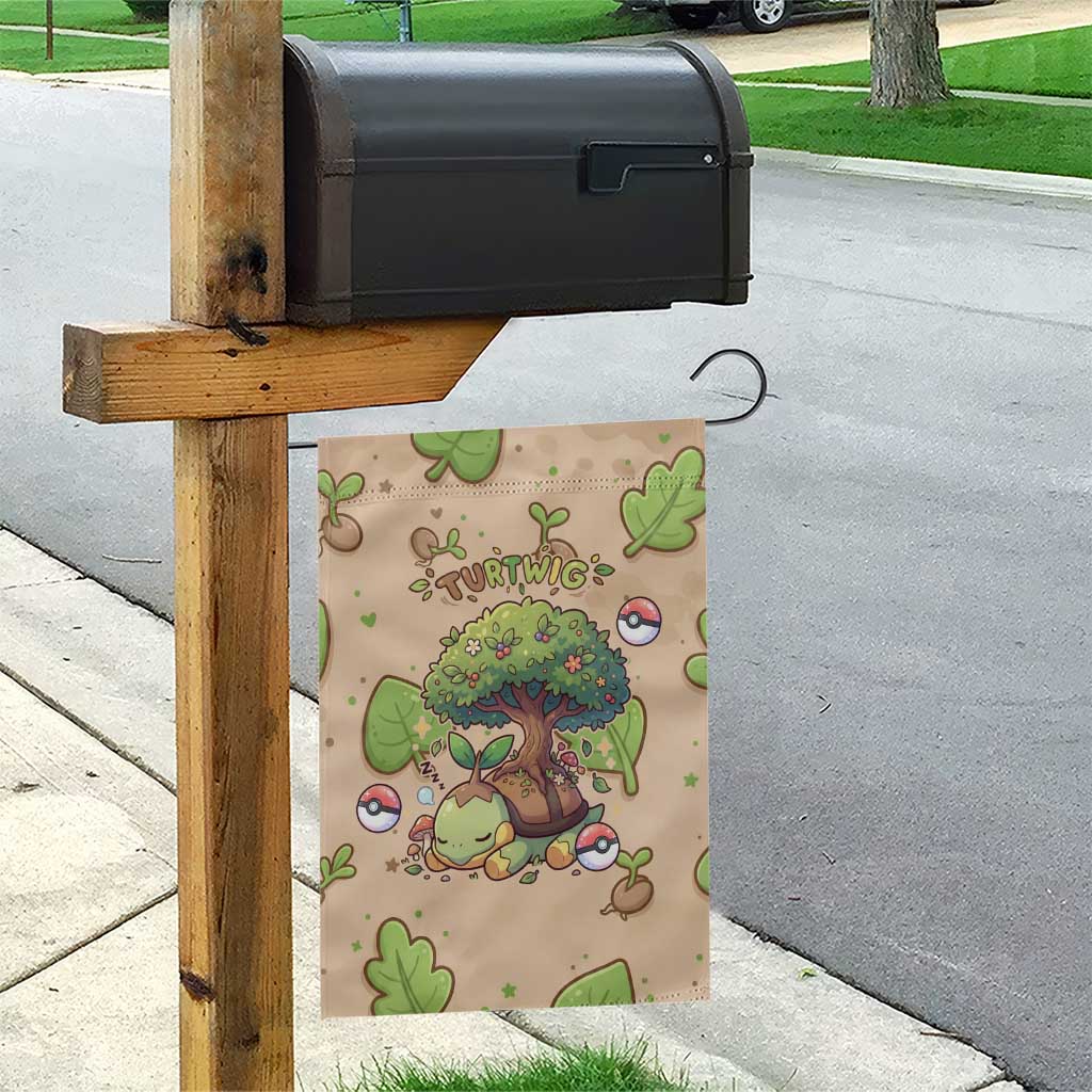 Turtwig Garden Flag Whimsical Forest Sprout Art