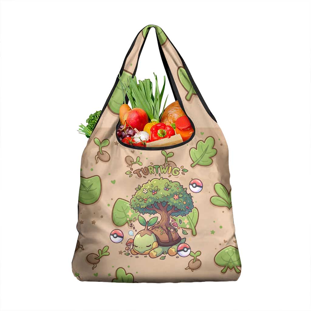Turtwig Grocery Bag Whimsical Forest Sprout Art