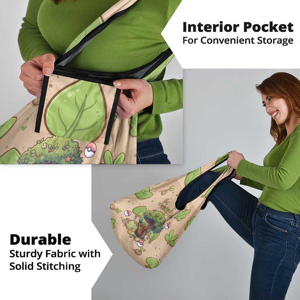 Turtwig Grocery Bag Whimsical Forest Sprout Art