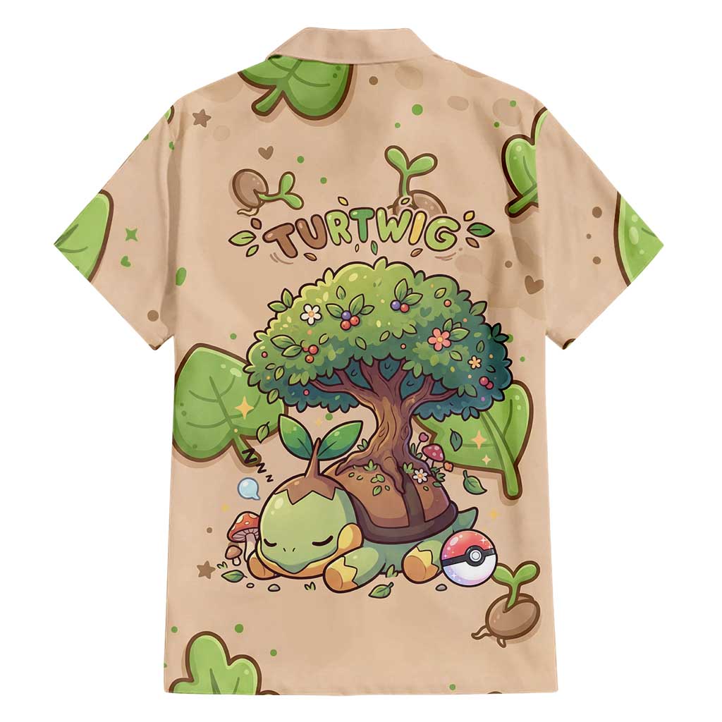 Turtwig Hawaiian Shirt Whimsical Forest Sprout Art