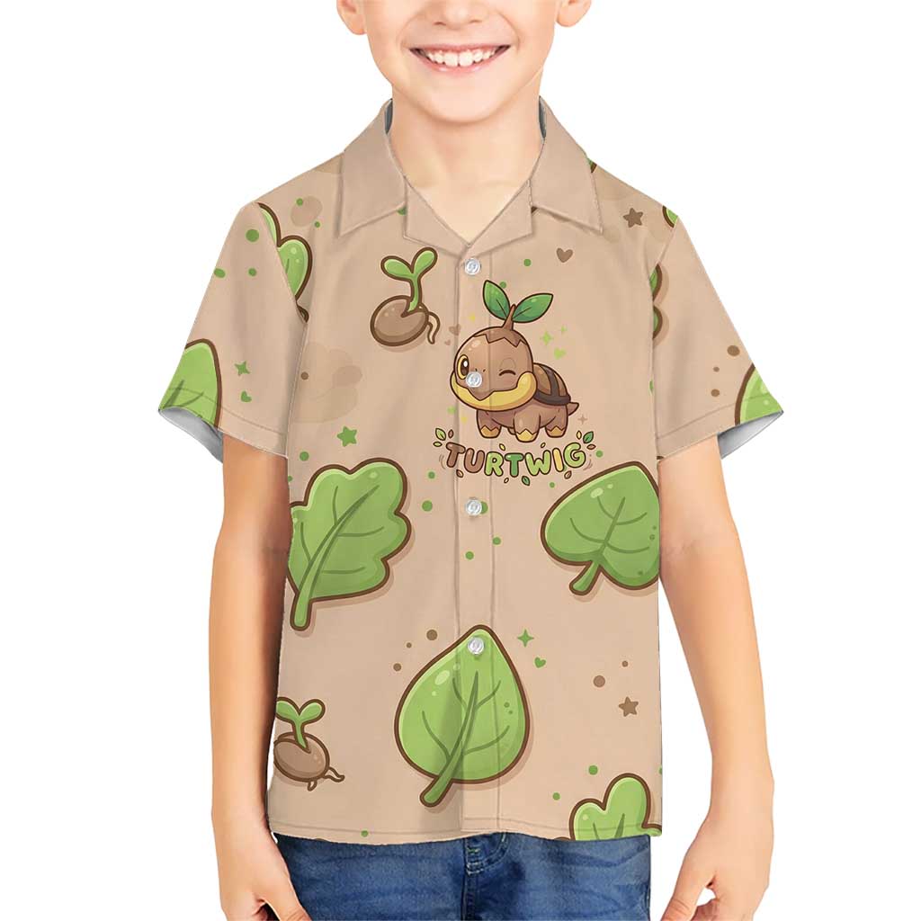 Turtwig Hawaiian Shirt Whimsical Forest Sprout Art