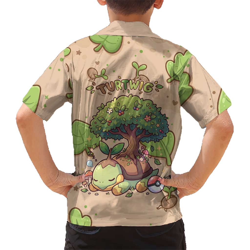 Turtwig Hawaiian Shirt Whimsical Forest Sprout Art