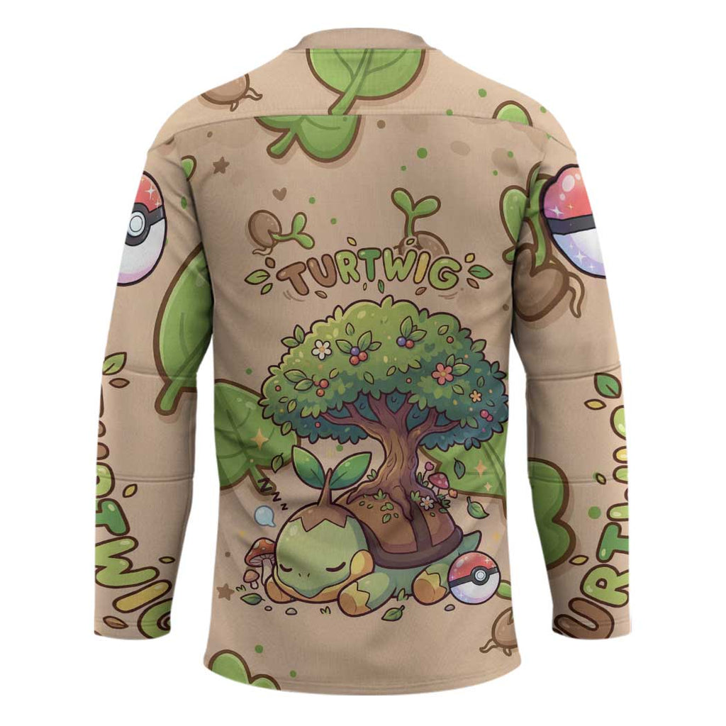 Turtwig Hockey Jersey Whimsical Forest Sprout Art