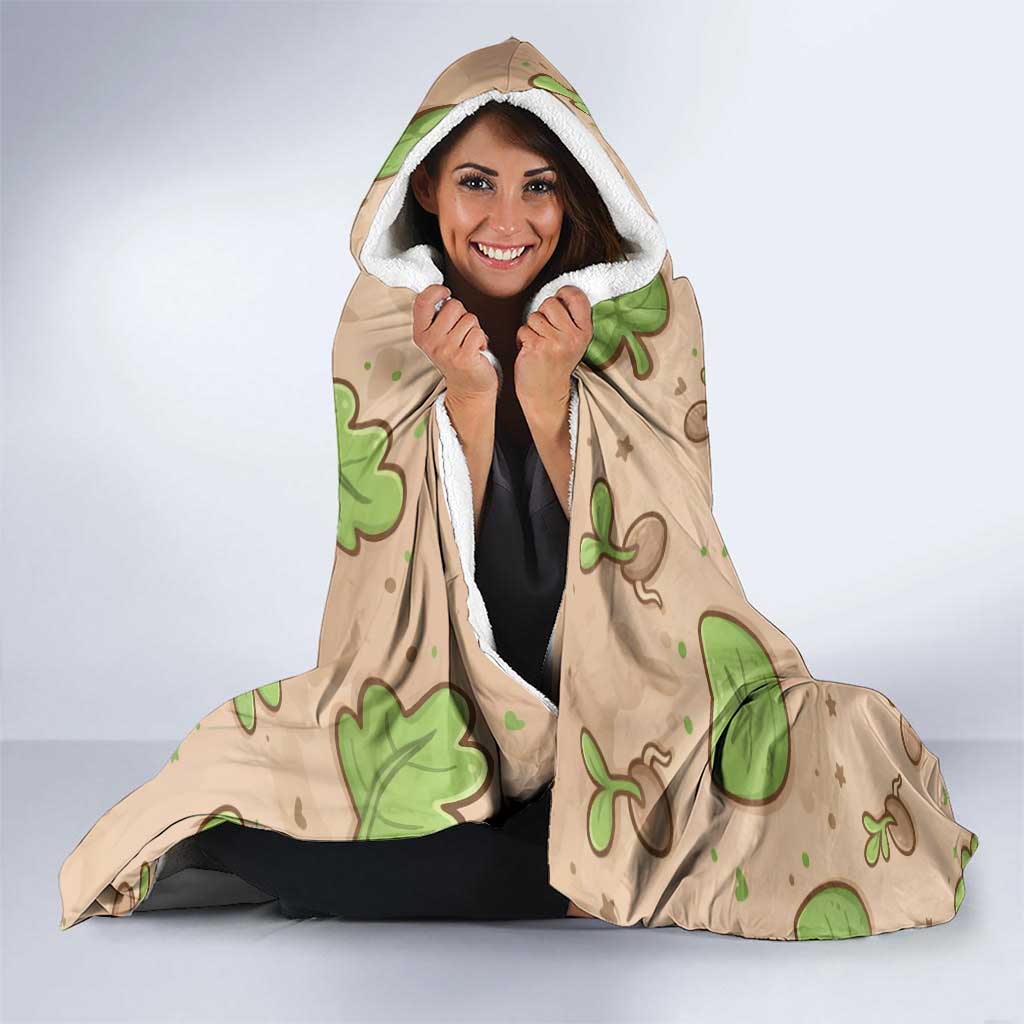 Turtwig Hooded Blanket Whimsical Forest Sprout Art