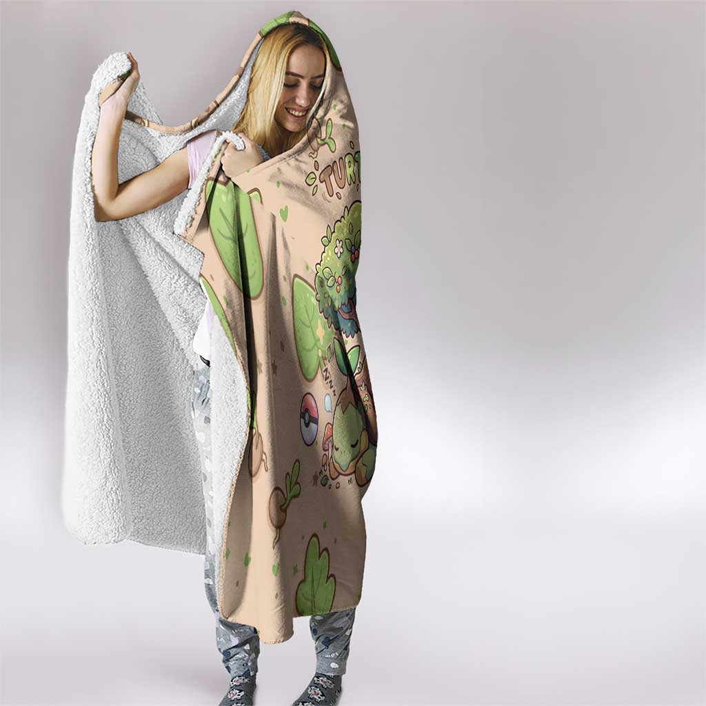Turtwig Hooded Blanket Whimsical Forest Sprout Art