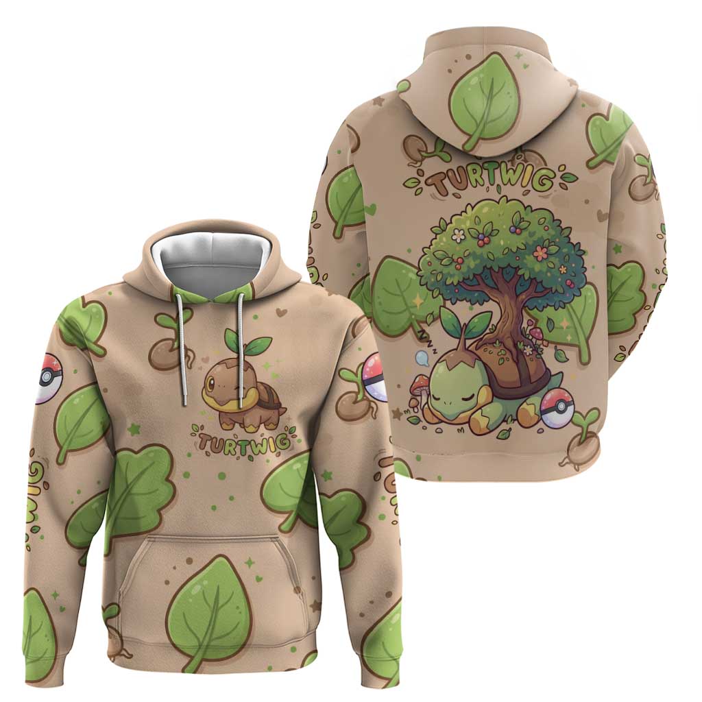 Turtwig Hoodie Whimsical Forest Sprout Art