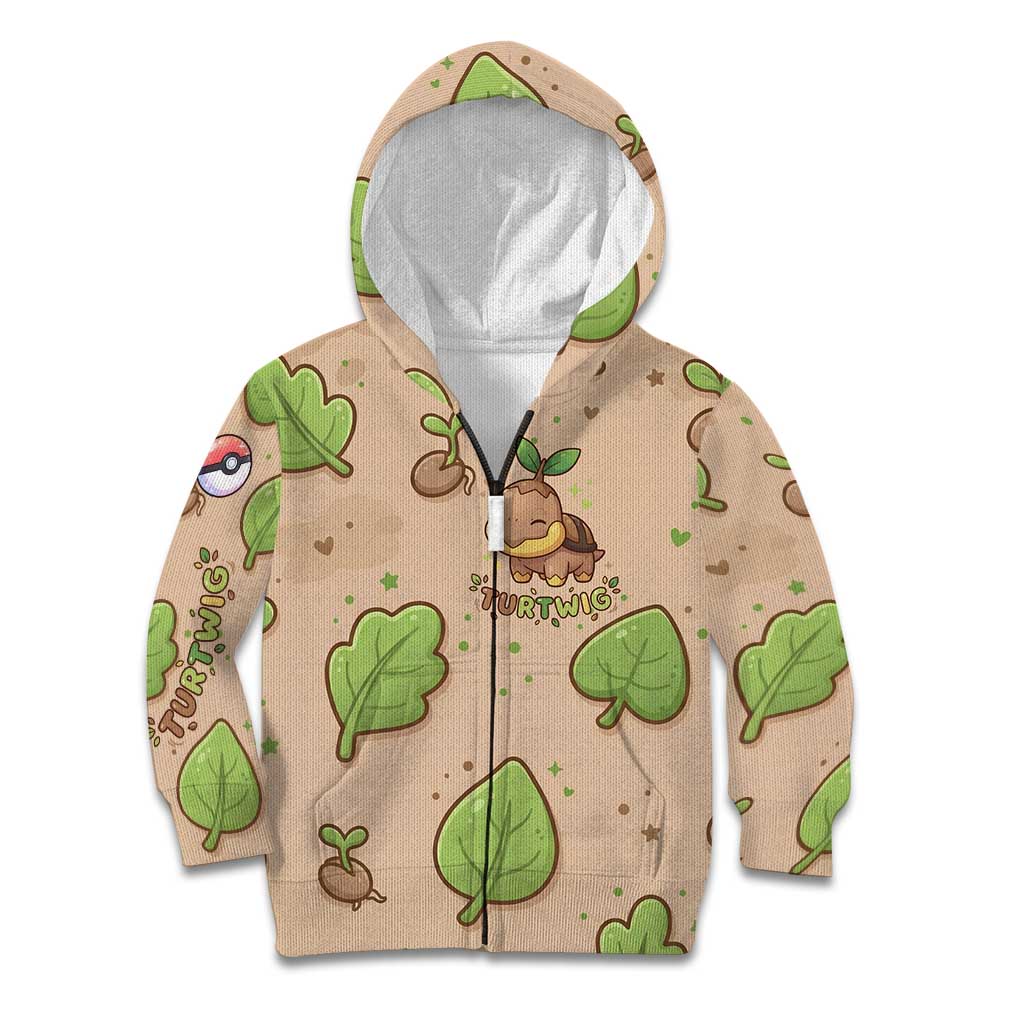Turtwig Kid Hoodie Whimsical Forest Sprout Art