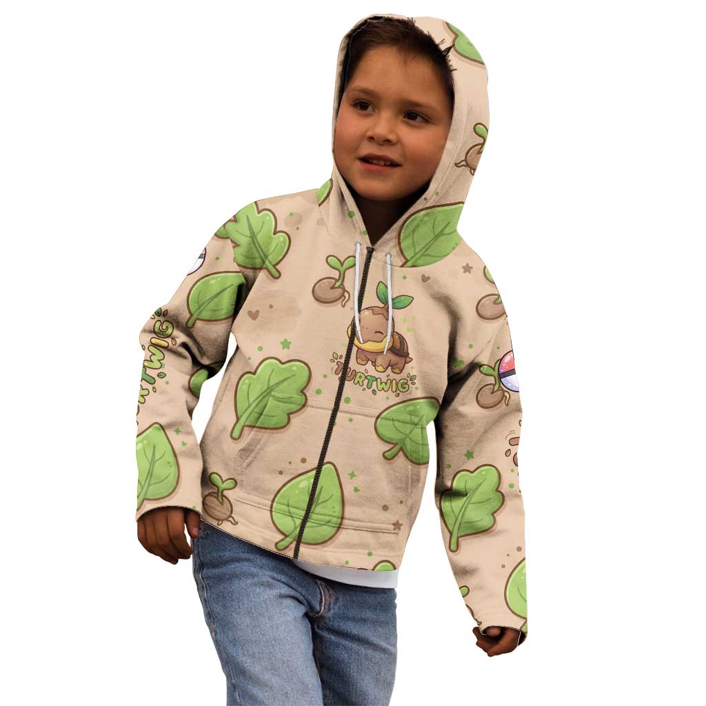 Turtwig Kid Hoodie Whimsical Forest Sprout Art