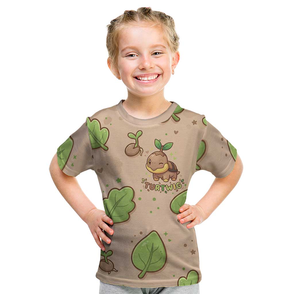 Turtwig Kid T Shirt Whimsical Forest Sprout Art
