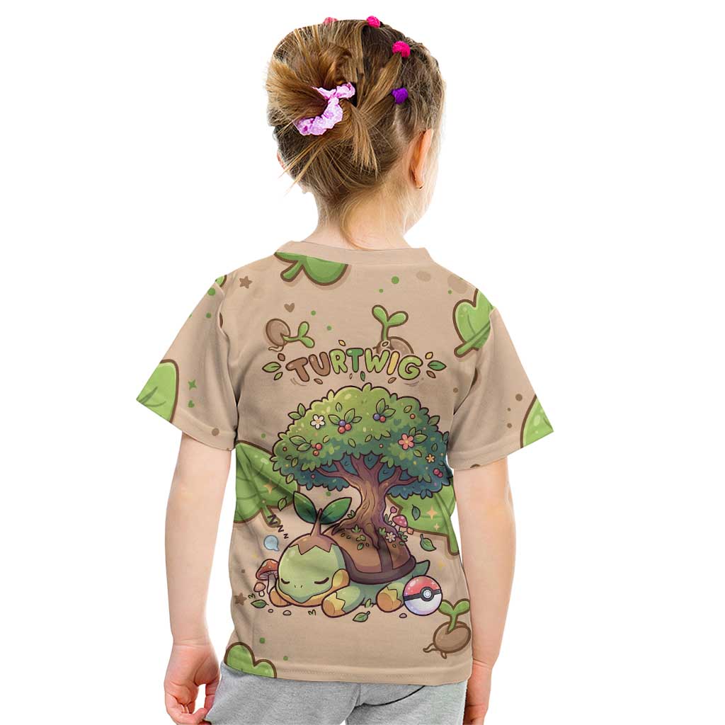 Turtwig Kid T Shirt Whimsical Forest Sprout Art