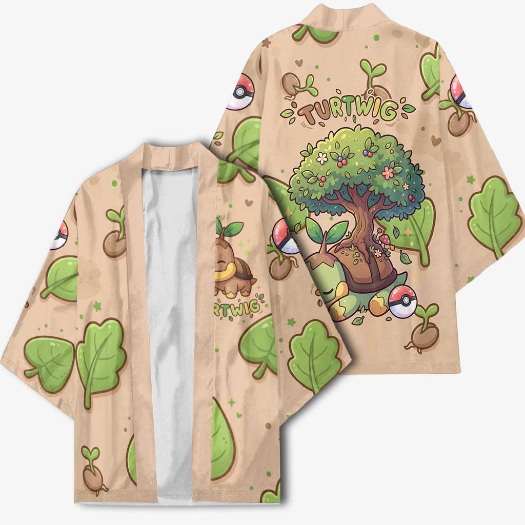 Turtwig Kimono Whimsical Forest Sprout Art
