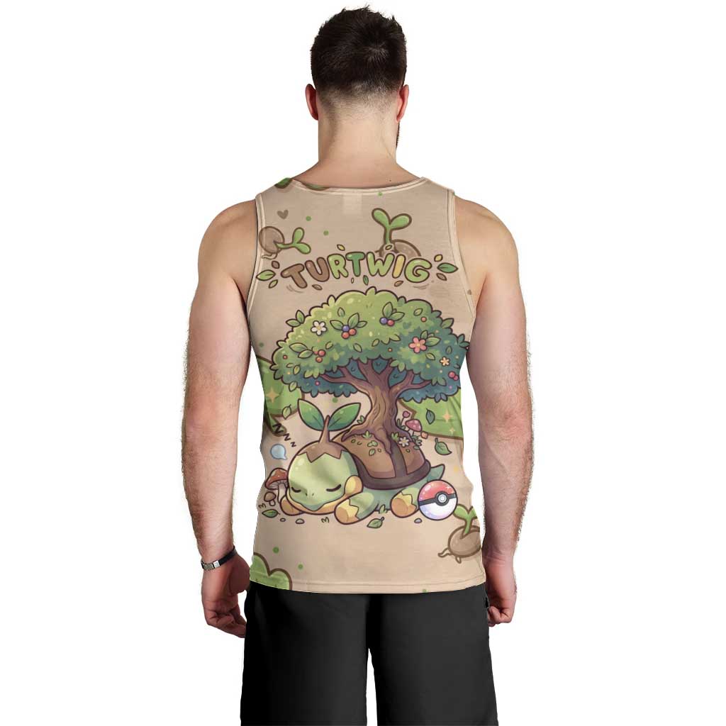 Turtwig Men Tank Top Whimsical Forest Sprout Art