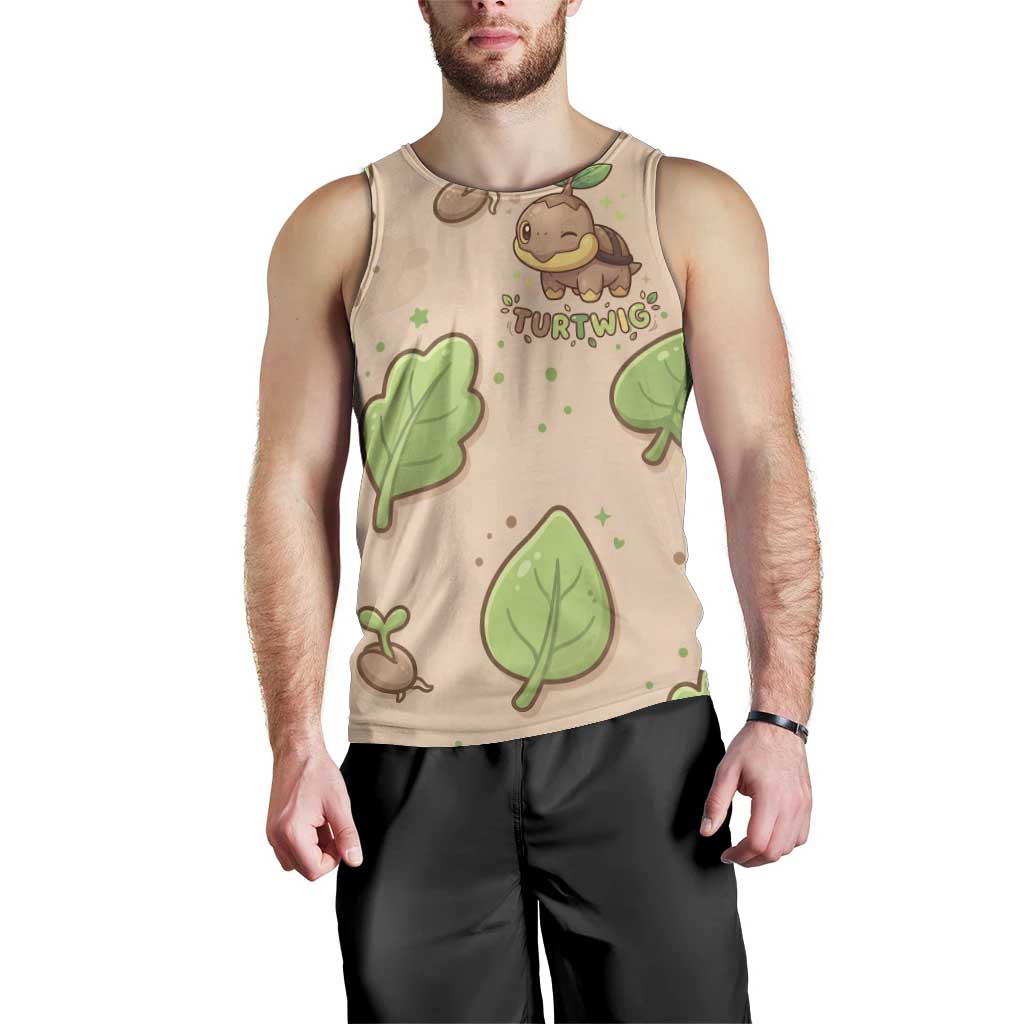 Turtwig Men Tank Top Whimsical Forest Sprout Art
