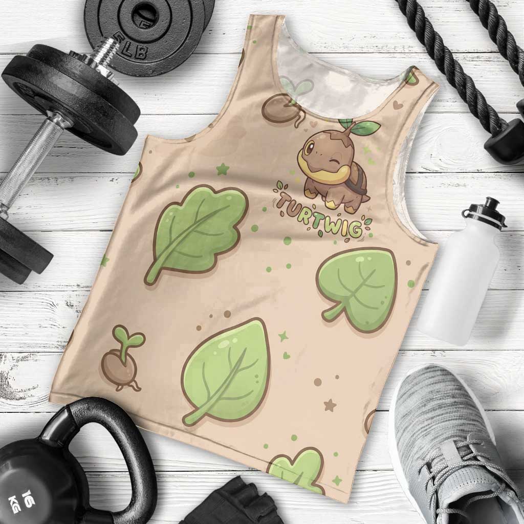 Turtwig Men Tank Top Whimsical Forest Sprout Art