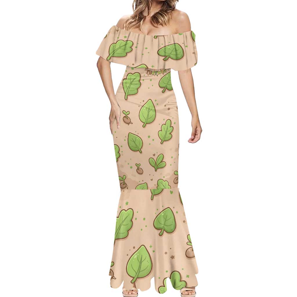 Turtwig Mermaid Dress Whimsical Forest Sprout Art