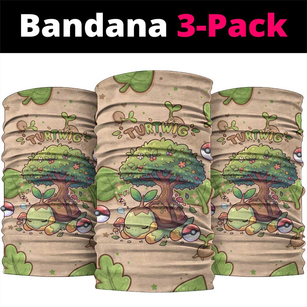Turtwig Neck Gaiter Whimsical Forest Sprout Art
