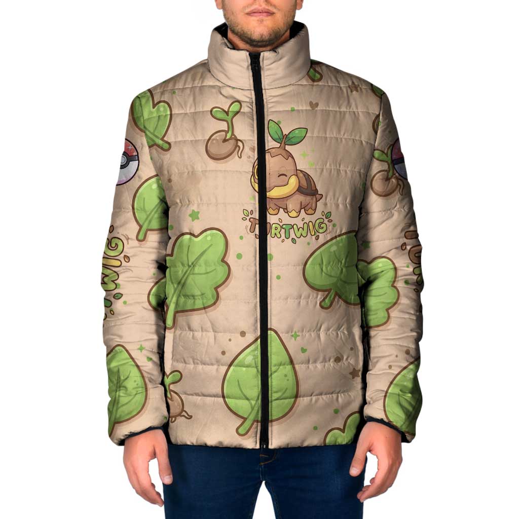 Turtwig Padded Jacket Whimsical Forest Sprout Art