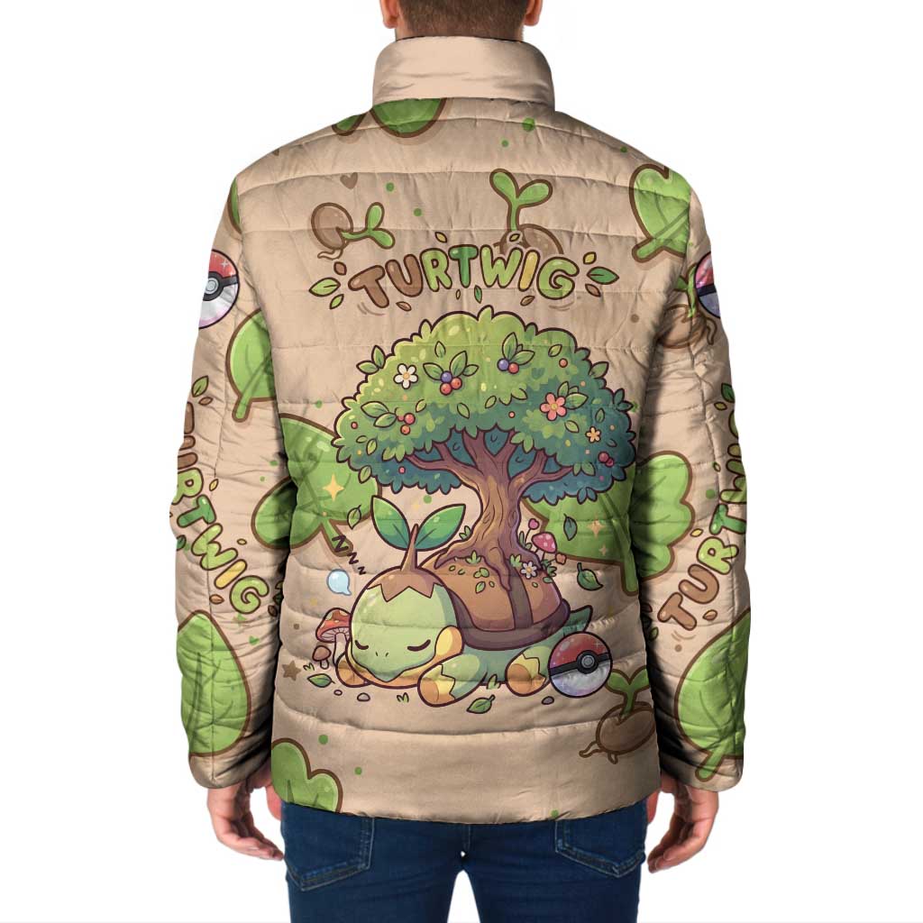 Turtwig Padded Jacket Whimsical Forest Sprout Art