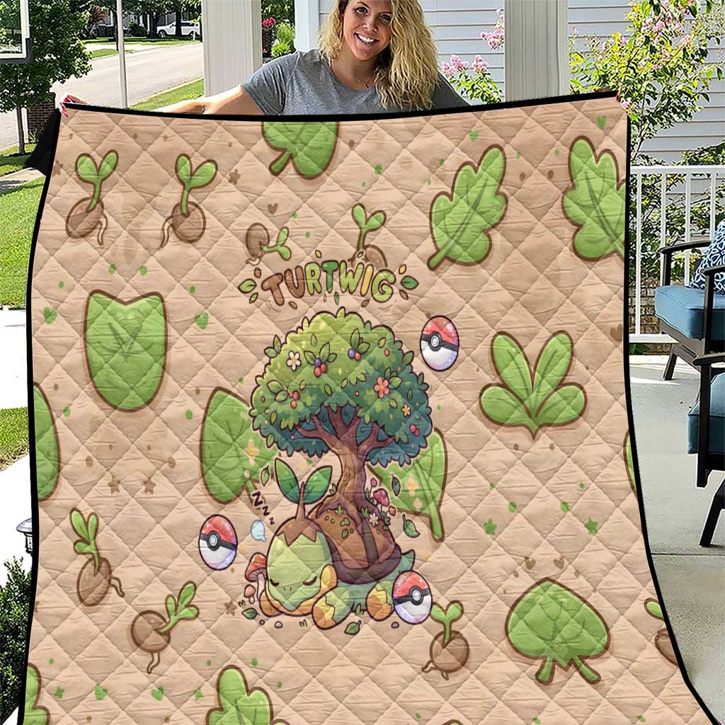 Turtwig Quilt Whimsical Forest Sprout Art