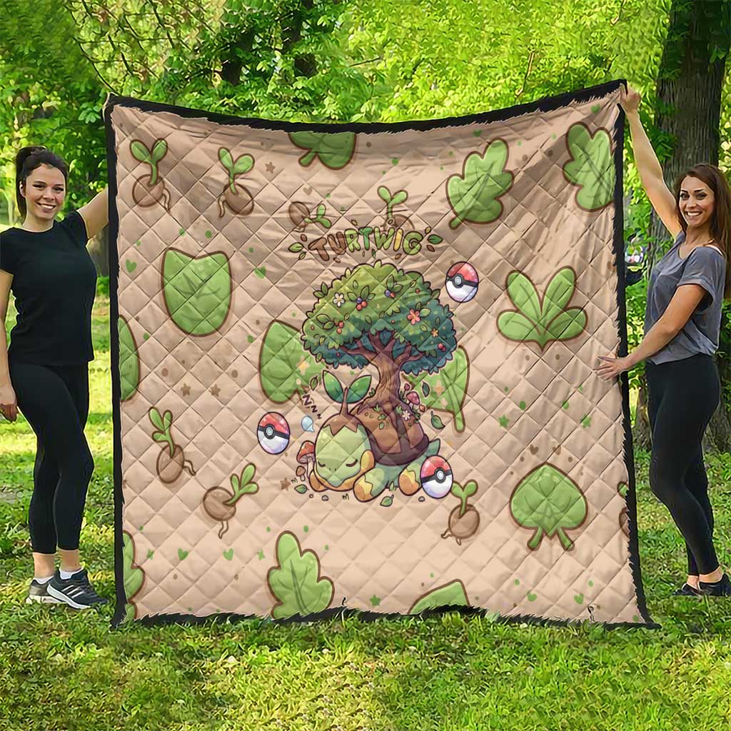 Turtwig Quilt Whimsical Forest Sprout Art