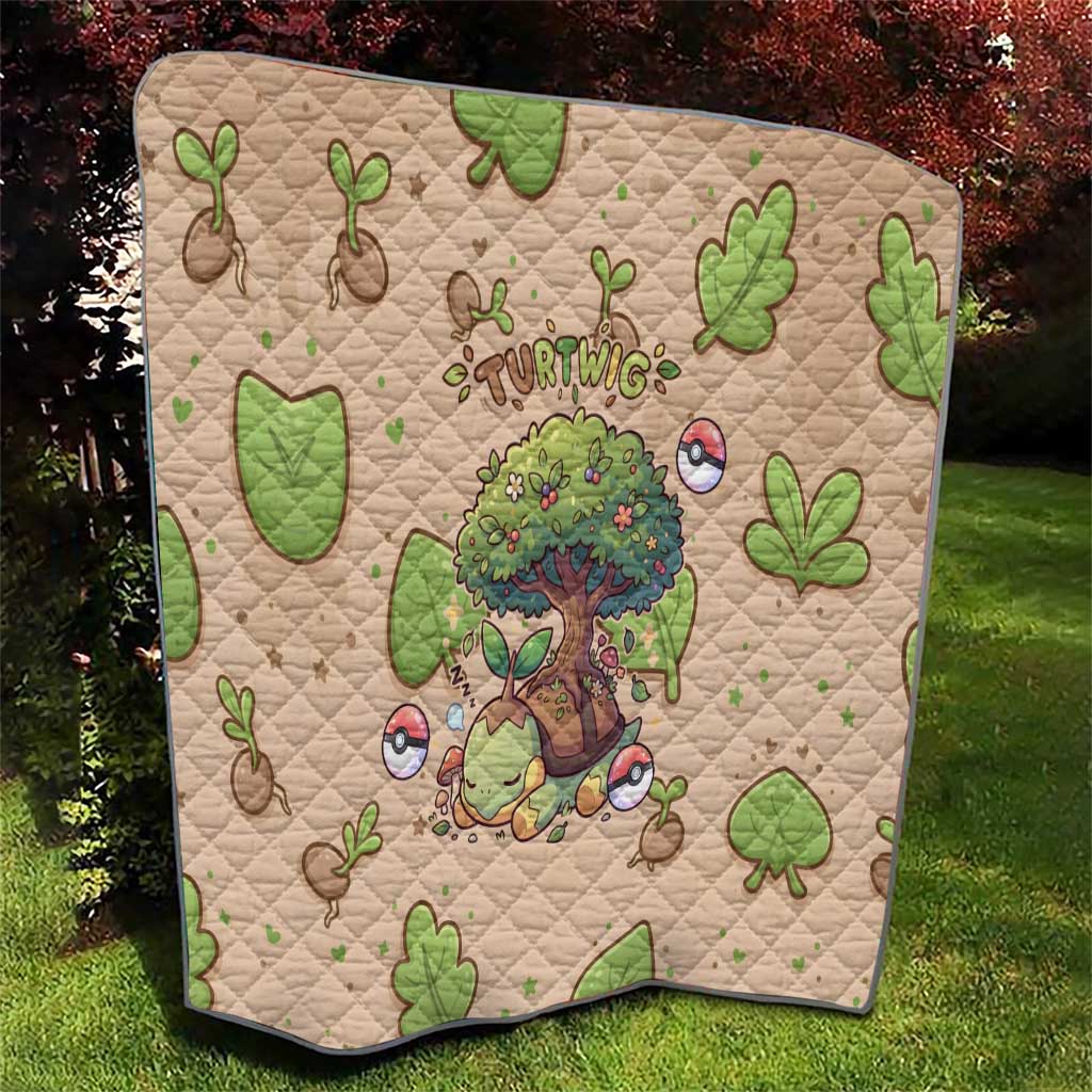 Turtwig Quilt Whimsical Forest Sprout Art