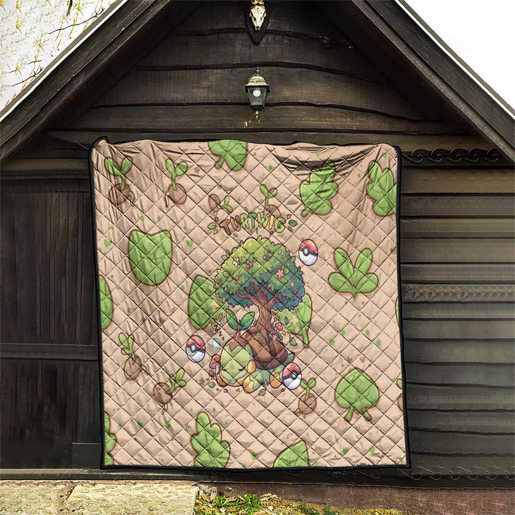 Turtwig Quilt Whimsical Forest Sprout Art