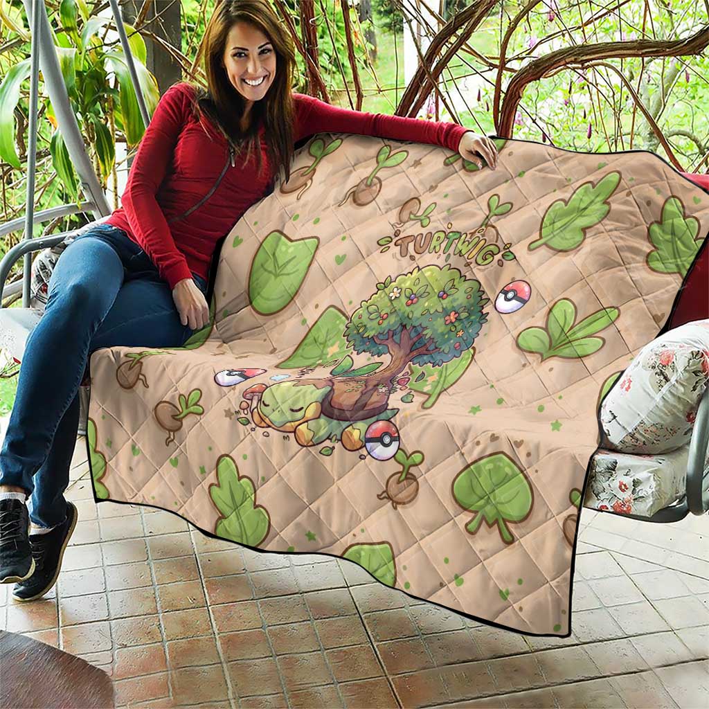 Turtwig Quilt Whimsical Forest Sprout Art