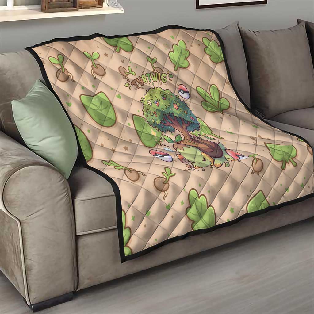 Turtwig Quilt Whimsical Forest Sprout Art