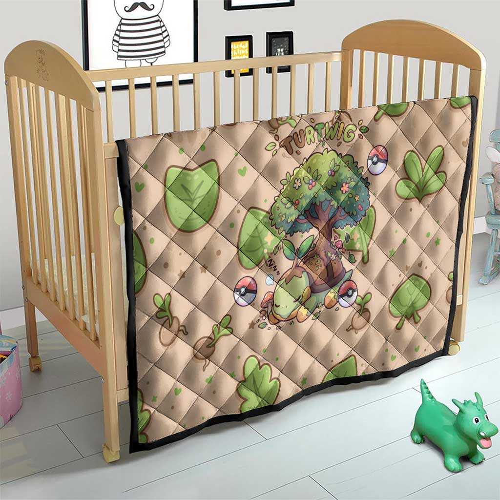 Turtwig Quilt Whimsical Forest Sprout Art