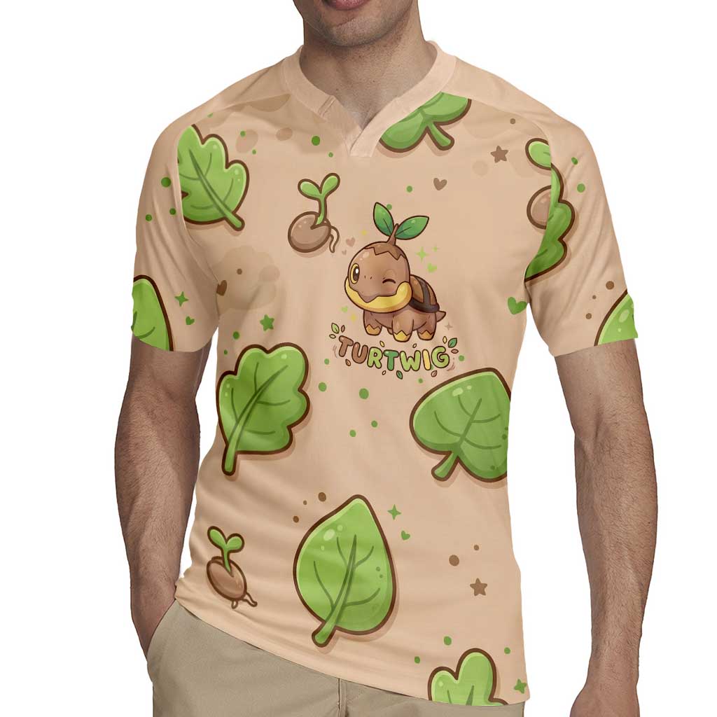 Turtwig Rugby Jersey Whimsical Forest Sprout Art