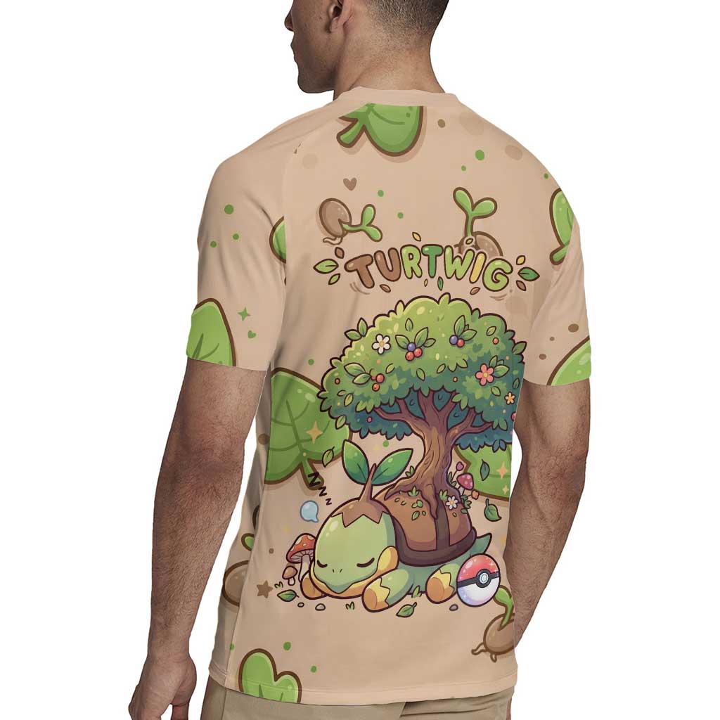 Turtwig Rugby Jersey Whimsical Forest Sprout Art