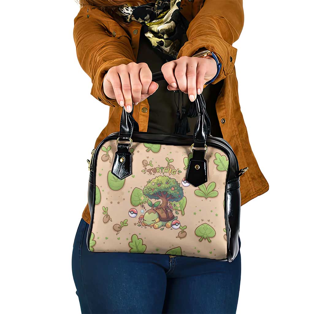 Turtwig Shoulder Handbag Whimsical Forest Sprout Art